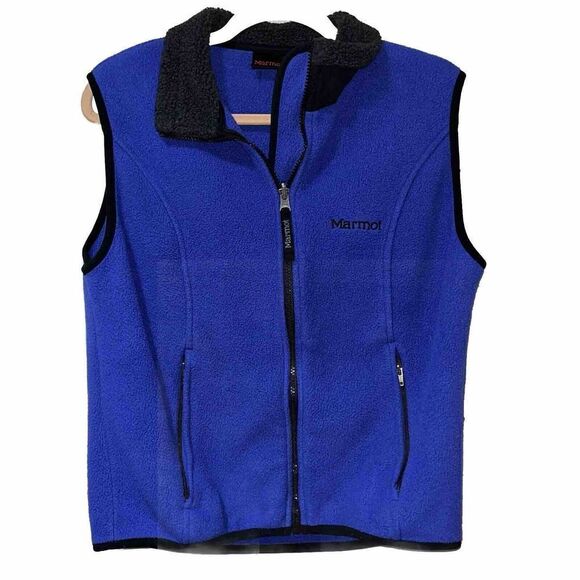 Marmot‎ Full Zip Vest Women's Size M Purple Fleece Outdoor Camp Hike - Picture 1 of 6